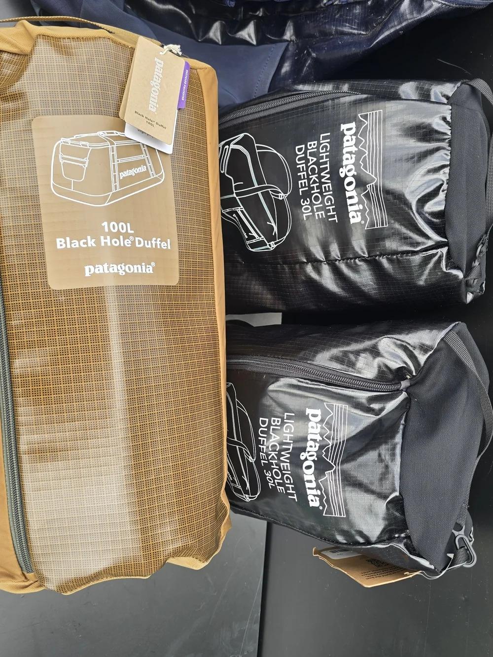 Patagonia Glossy Tpu Black Hole Duffel Sling Cube Backpack